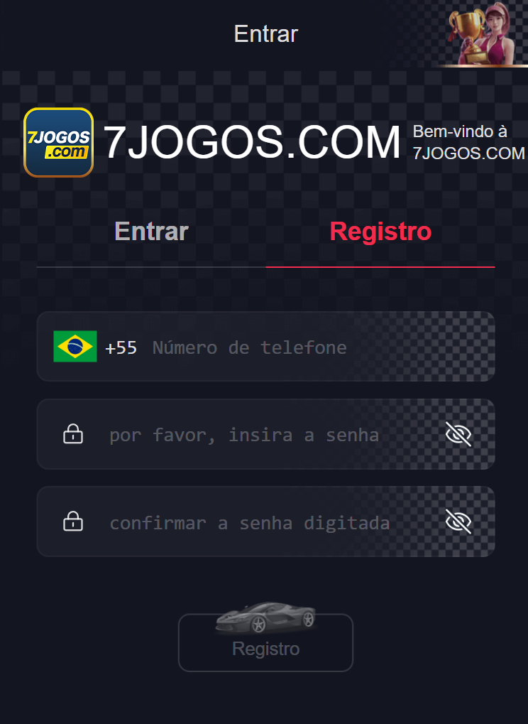 Cadastro rápido e seguro na 7jogos.com